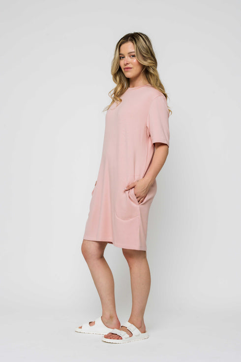 Nell-Luxe Fleece Tee Dress